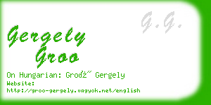 gergely groo business card